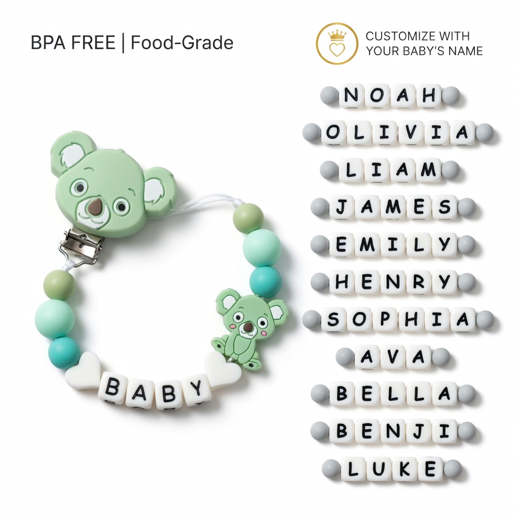 Baby Pacifier Clip - Silicone Baby Pacifier Clip Teething Chain