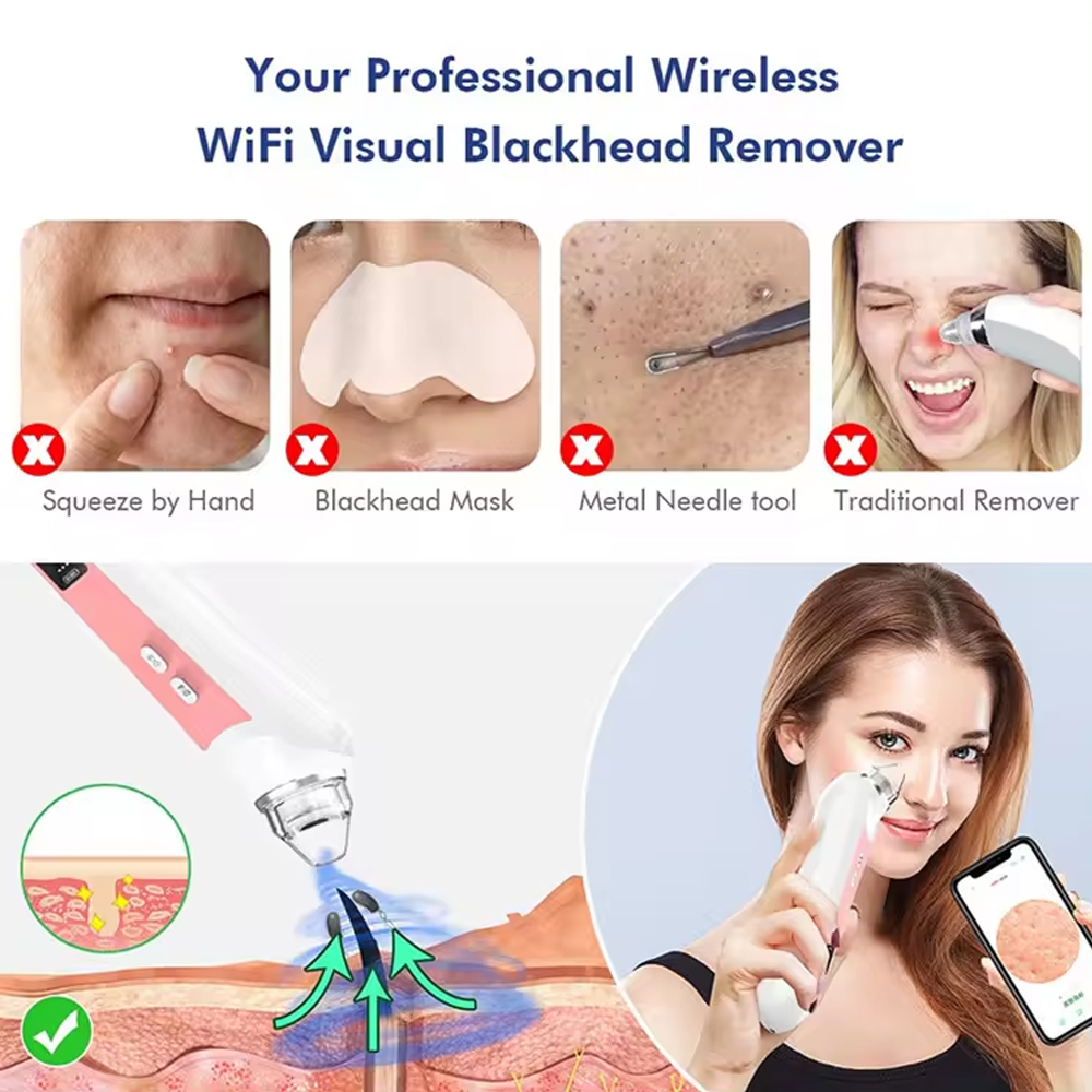 6 Heads Pore Cleaner Blackhead - Nasal Aspirator recension och pris