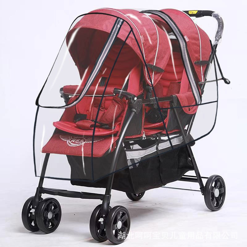 Double Seat Twin Stroller Rain - Stroller Rain Cover recension och pris