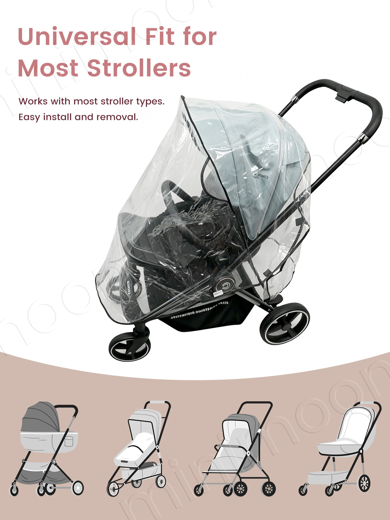 Universal Waterproof Stroller  - Stroller Rain Cover recension och pris