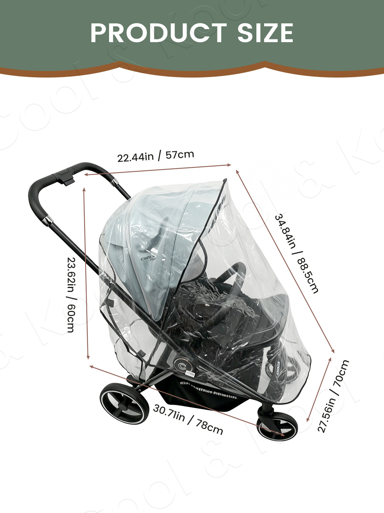 Universal Waterproof & Windpro - Stroller Rain Cover recension och pris