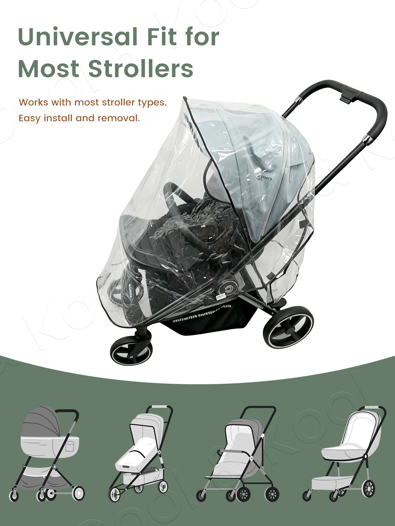 Universal Waterproof & Windpro - Stroller Rain Cover recension och pris
