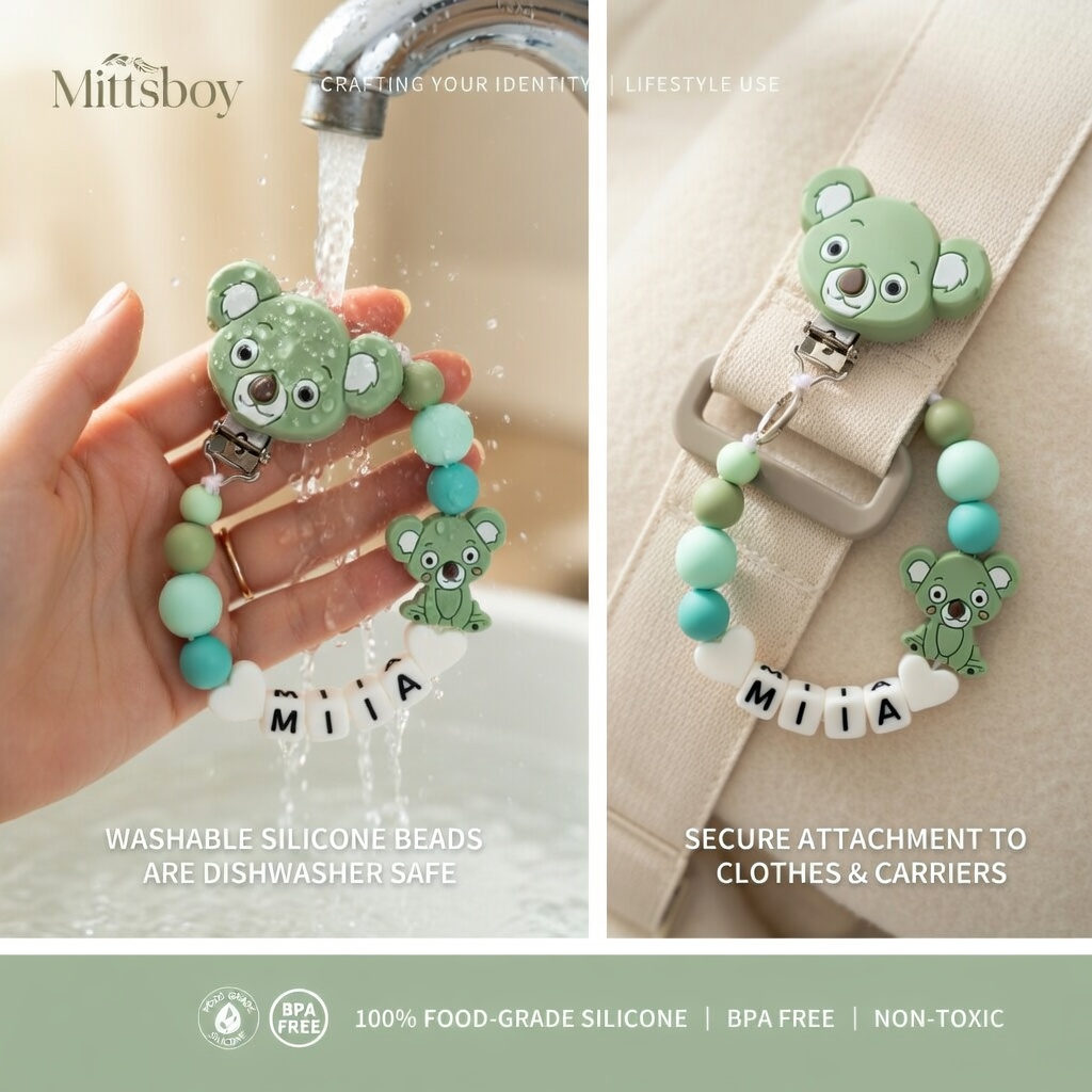 Silicone Baby Pacifier Clip Te - Baby Pacifier Clip recension och pris