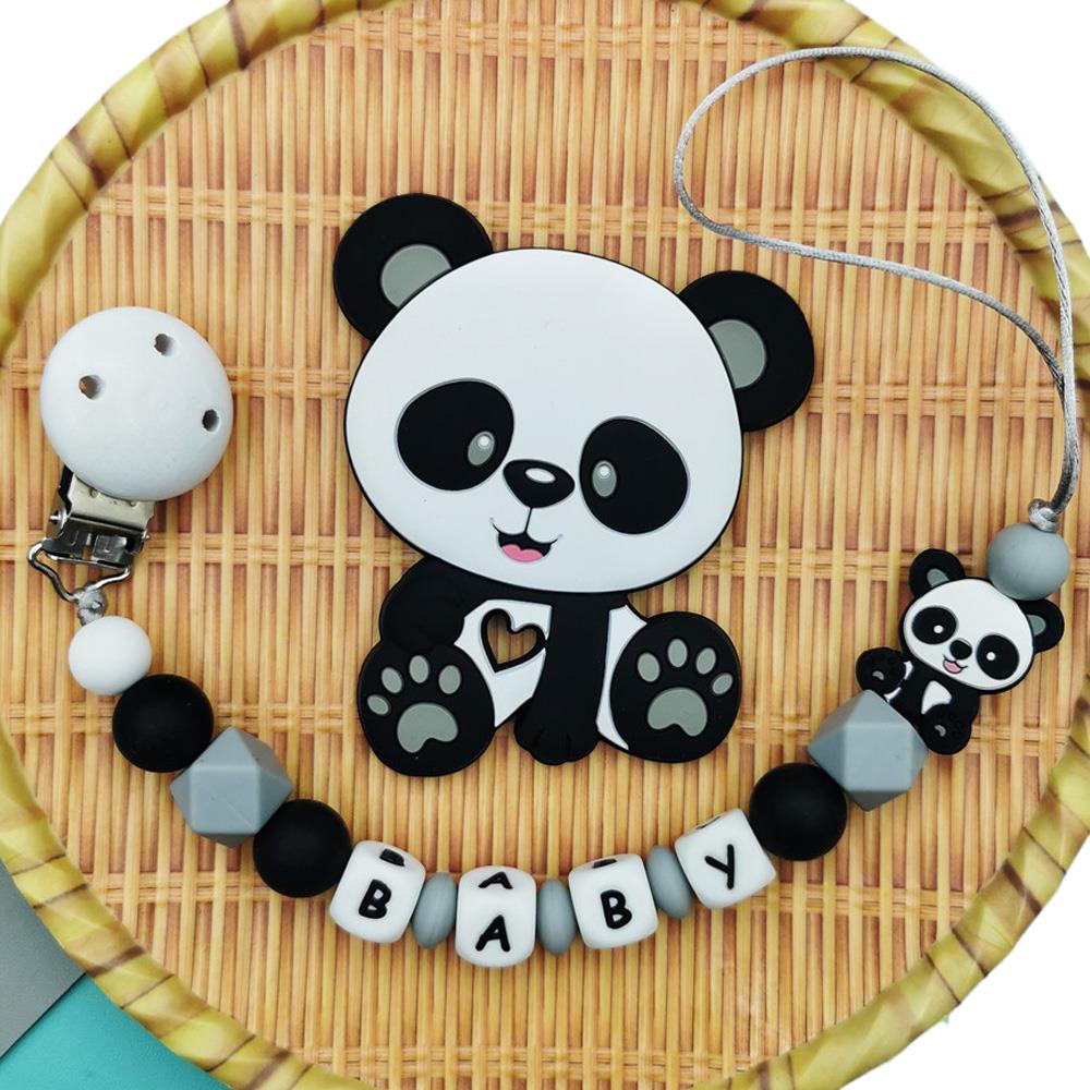 Panda Customized English Silic - Baby Pacifier Clip recension och pris