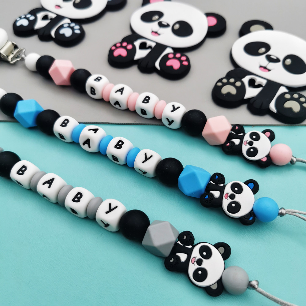 Panda Customized English Silic - Baby Pacifier Clip recension och pris